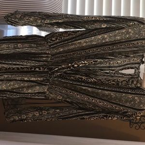 Nice fall romper key hole back plunging front